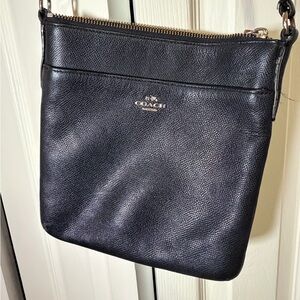 Coach Black Pebbled Leather Shoulder Bag